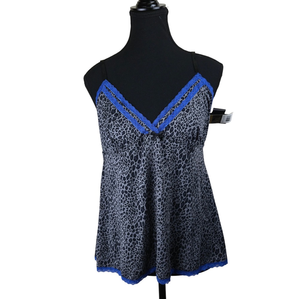 NWT Marilyn Monroe Tank Cami Size XL Babydoll Leopard‎ Print Y2K Lace Adjustable